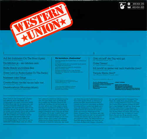 LP " Countrymusic" Larry Schuba & Western Union